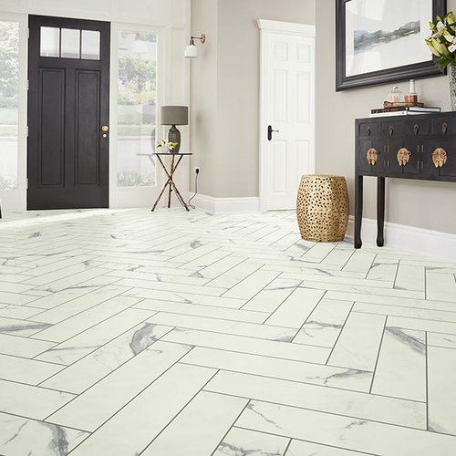 Entry Foyer Luxury Vinyl Tile Herringbone LVT -  CarpetsPlus of St. Louis in St. Louis, MO